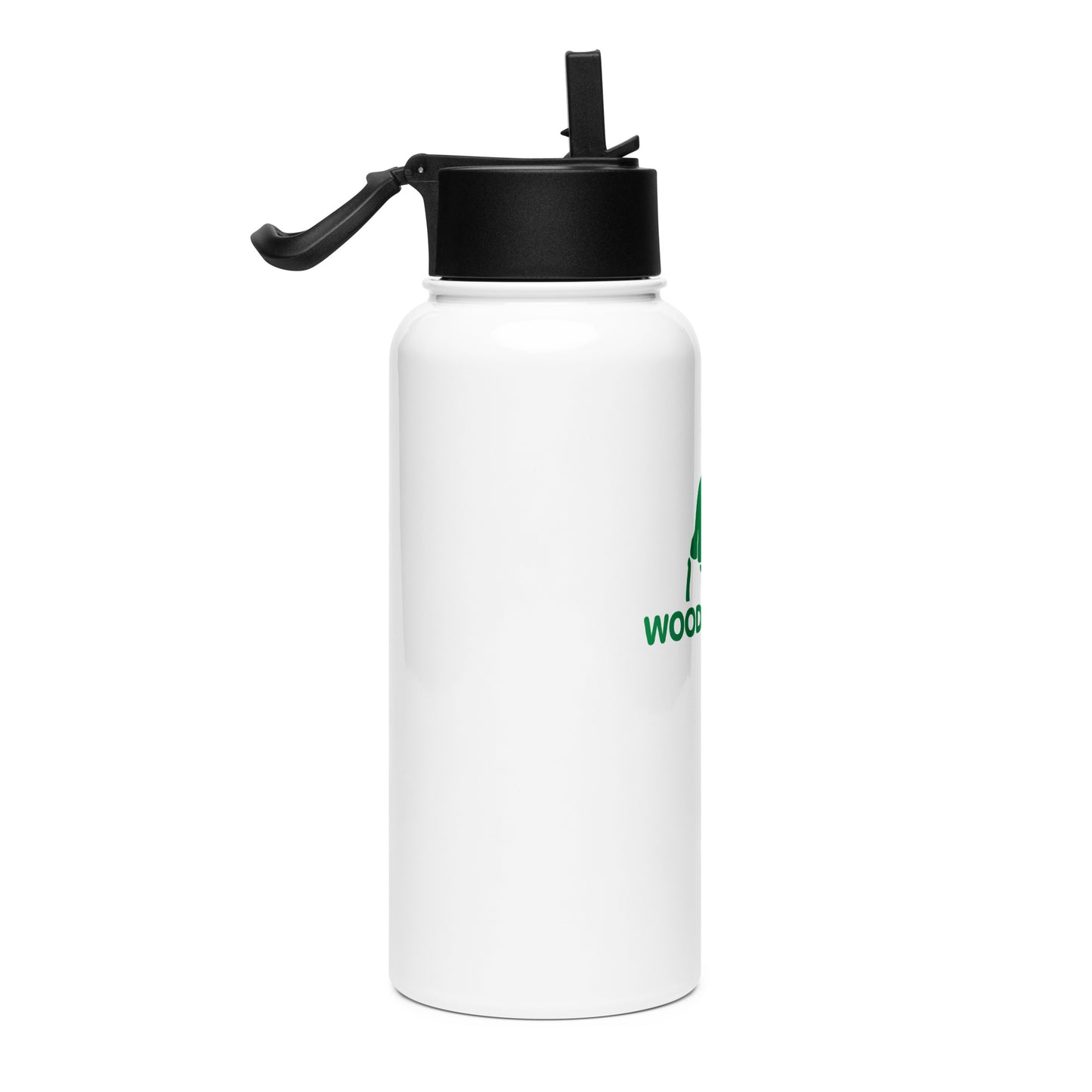 Stainless steel water bottle with a straw lid