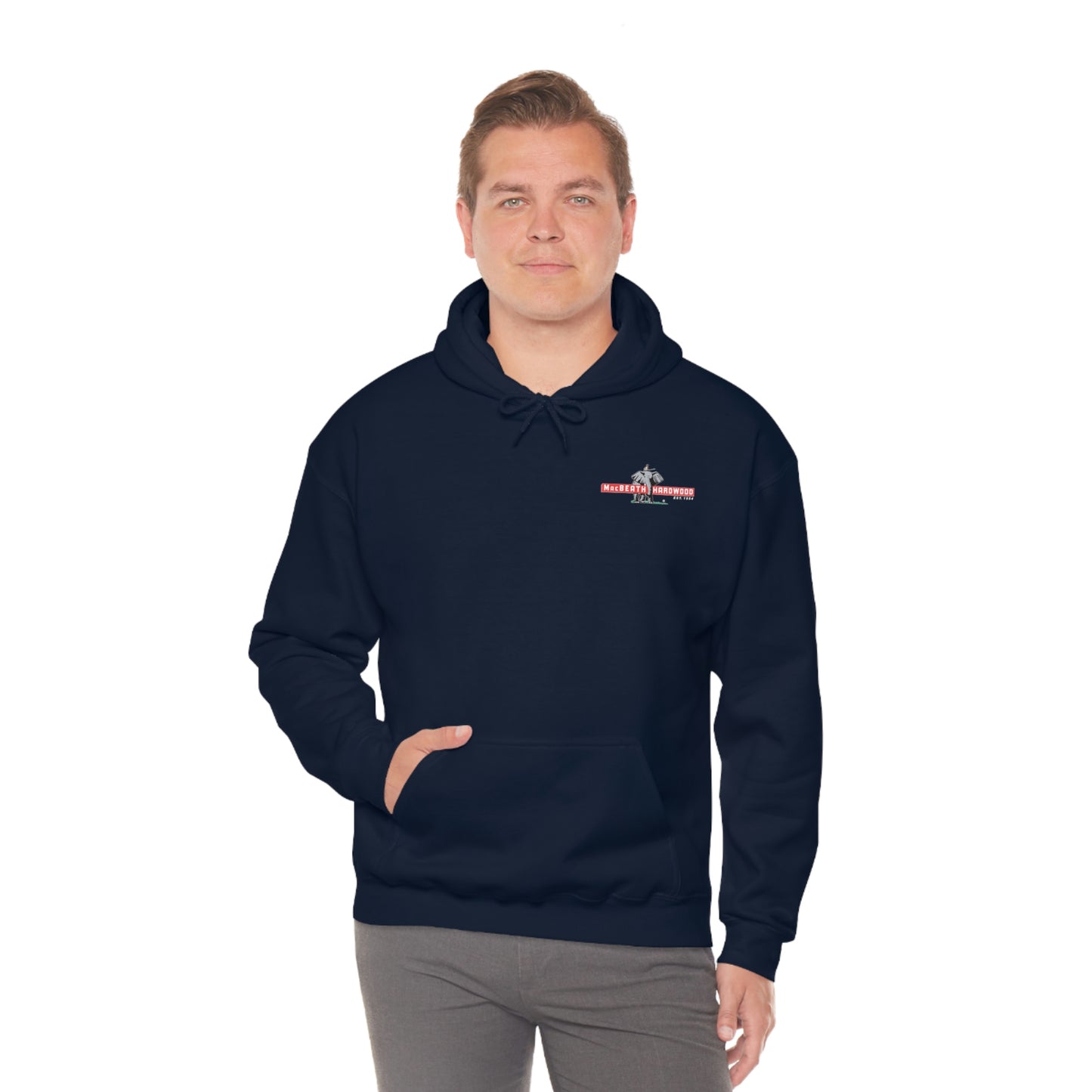 MacBeath Hardwood Heavy Blend Hooded Sweatshirt - Left Chest Logo