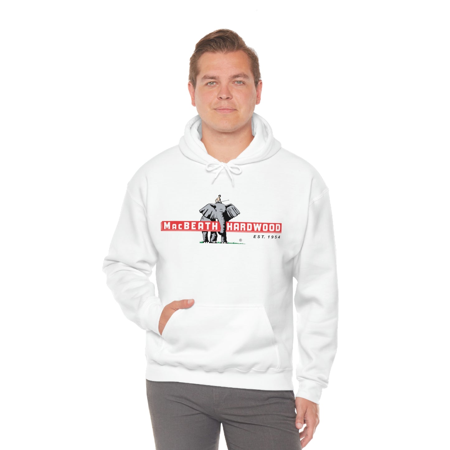 MacBeath Hardwood Heavy Blend Hooded Sweatshirt - Front Logo