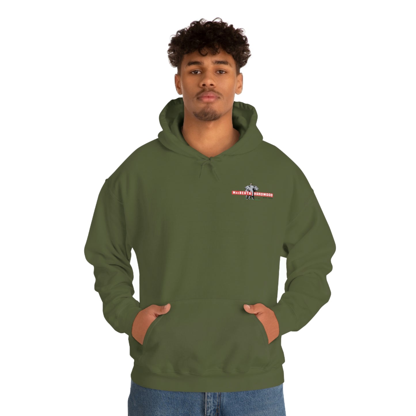 MacBeath Hardwood Heavy Blend Hooded Sweatshirt - Left Chest Logo