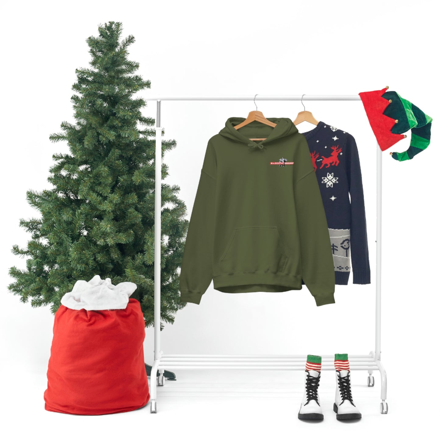 MacBeath Hardwood Heavy Blend Hooded Sweatshirt - Left Chest Logo