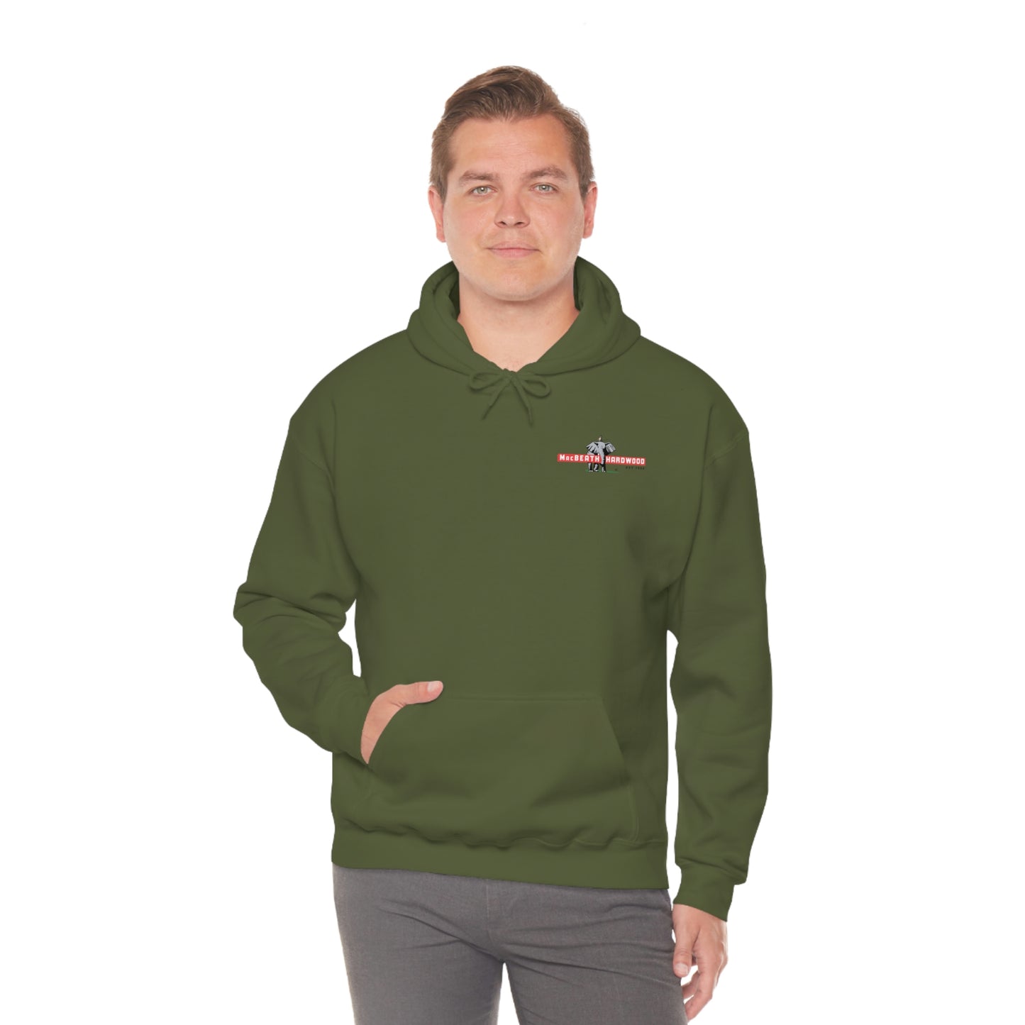 MacBeath Hardwood Heavy Blend Hooded Sweatshirt - Left Chest Logo