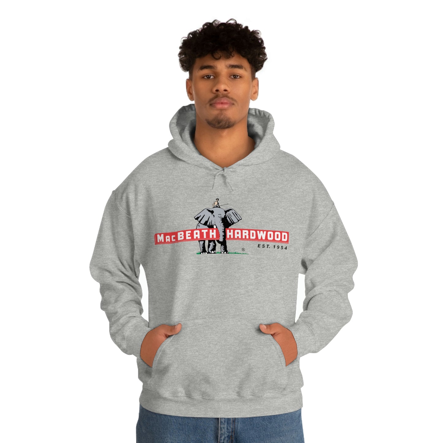 MacBeath Hardwood Heavy Blend Hooded Sweatshirt - Front Logo