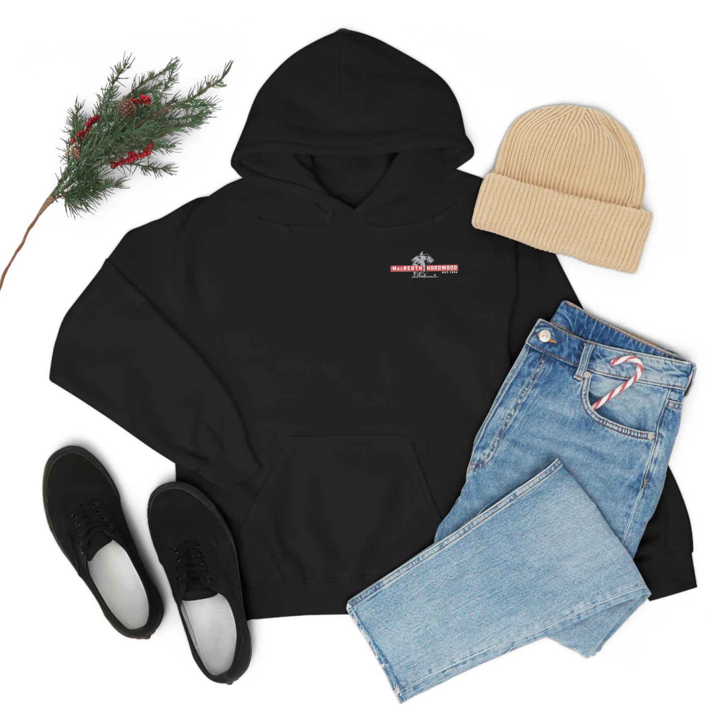 MacBeath Hardwood Heavy Blend Hooded Sweatshirt - Left Chest Logo