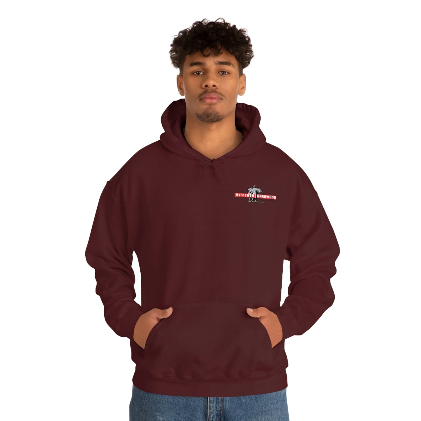 MacBeath Hardwood Heavy Blend Hooded Sweatshirt - Left Chest Logo