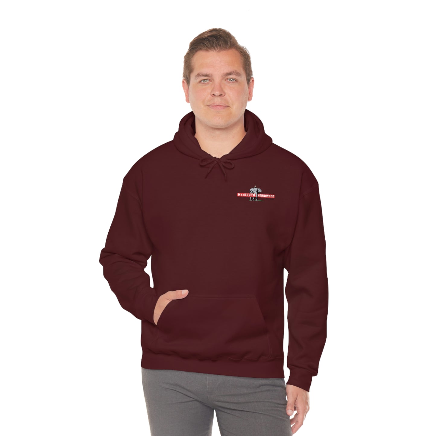 MacBeath Hardwood Heavy Blend Hooded Sweatshirt - Left Chest Logo