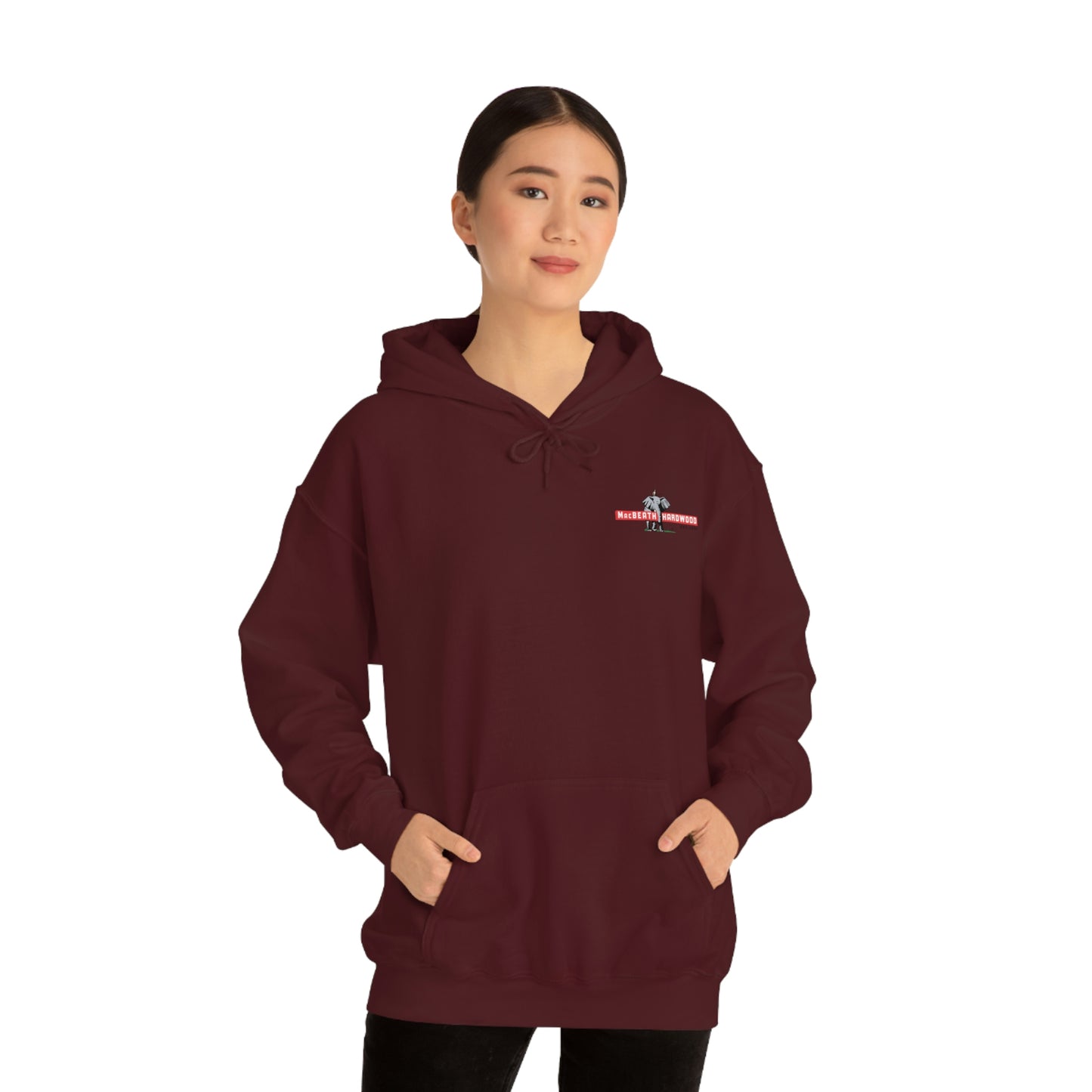 MacBeath Hardwood Heavy Blend Hooded Sweatshirt - Left Chest Logo