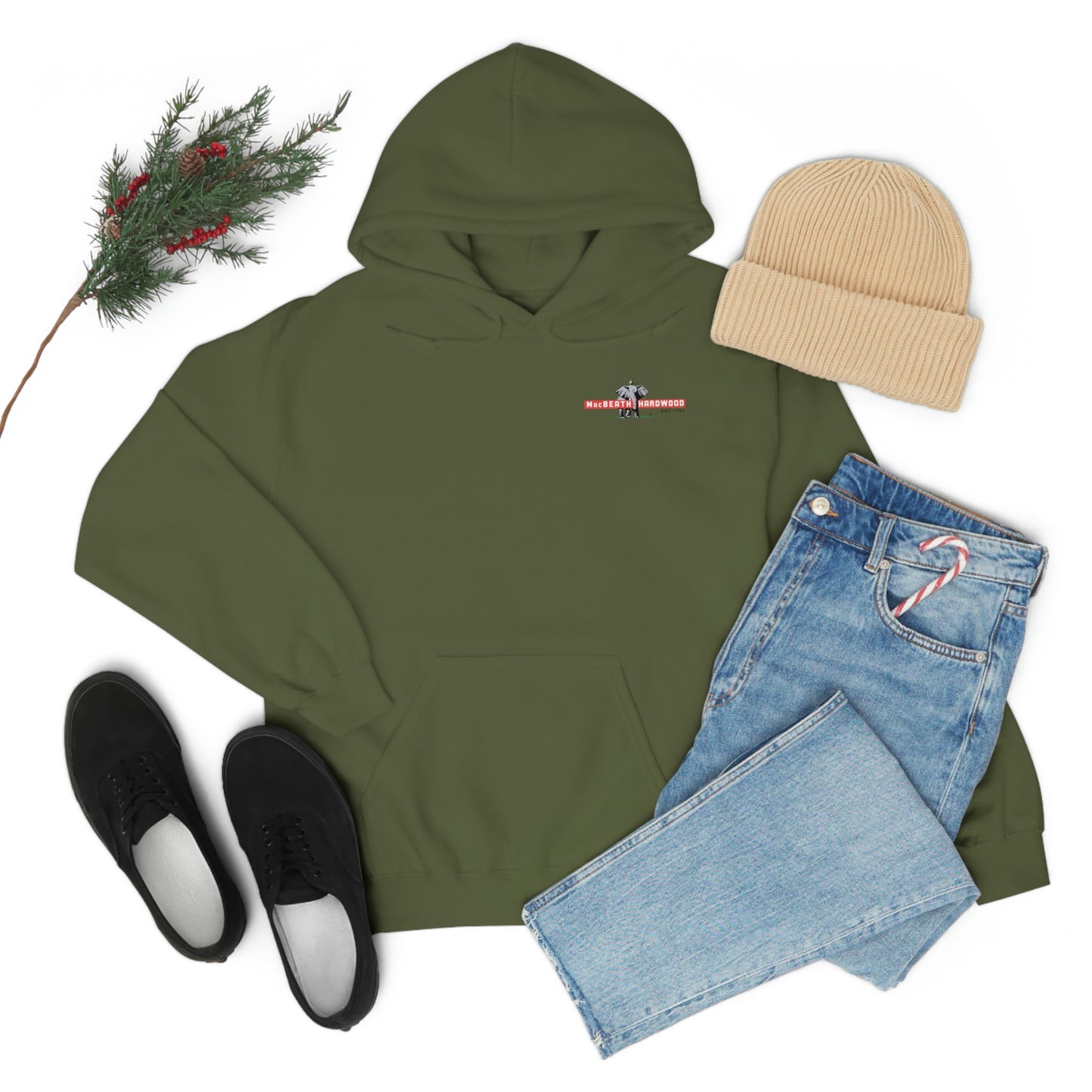 MacBeath Hardwood Heavy Blend Hooded Sweatshirt - Left Chest Logo