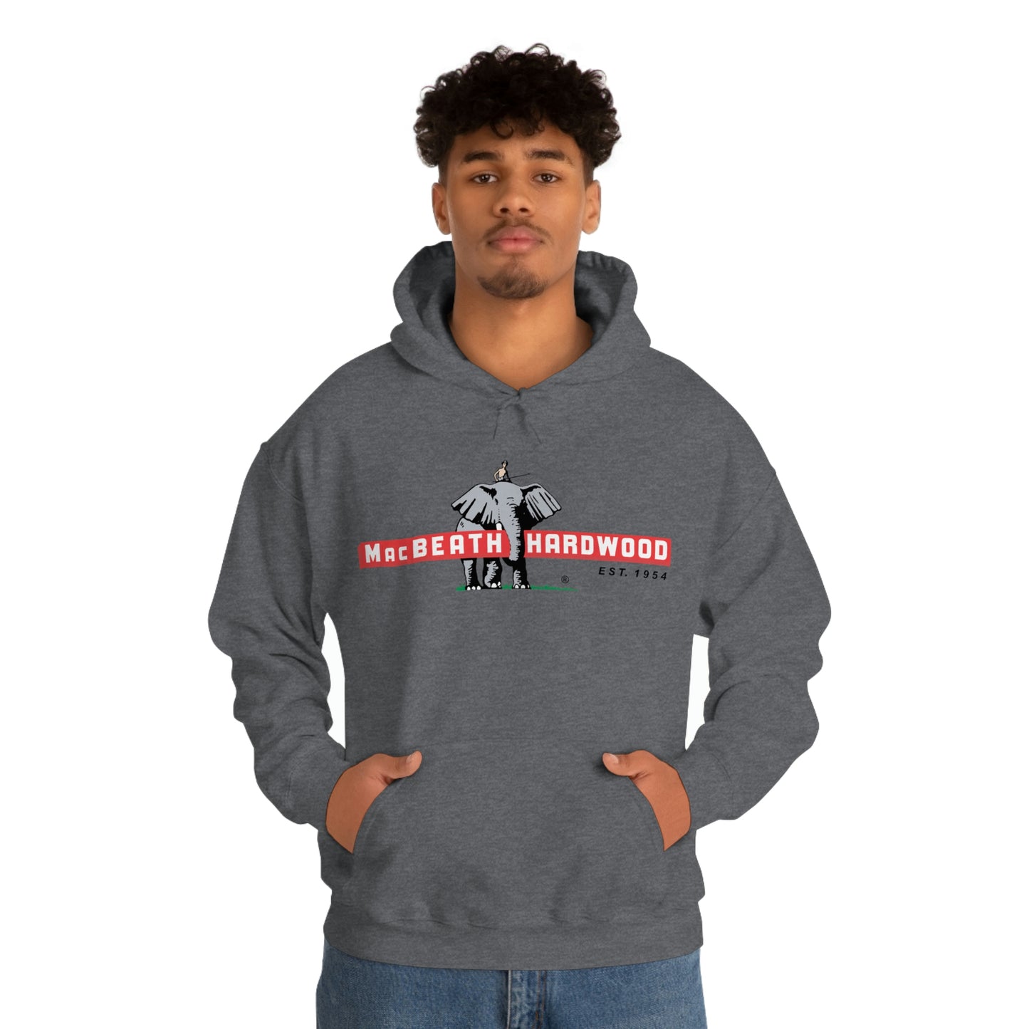 MacBeath Hardwood Heavy Blend Hooded Sweatshirt - Front Logo