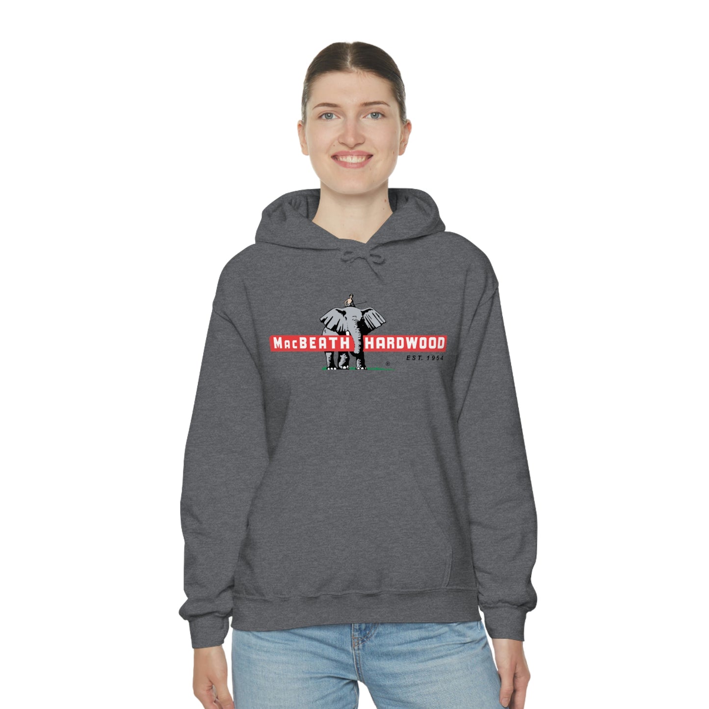 MacBeath Hardwood Heavy Blend Hooded Sweatshirt - Front Logo