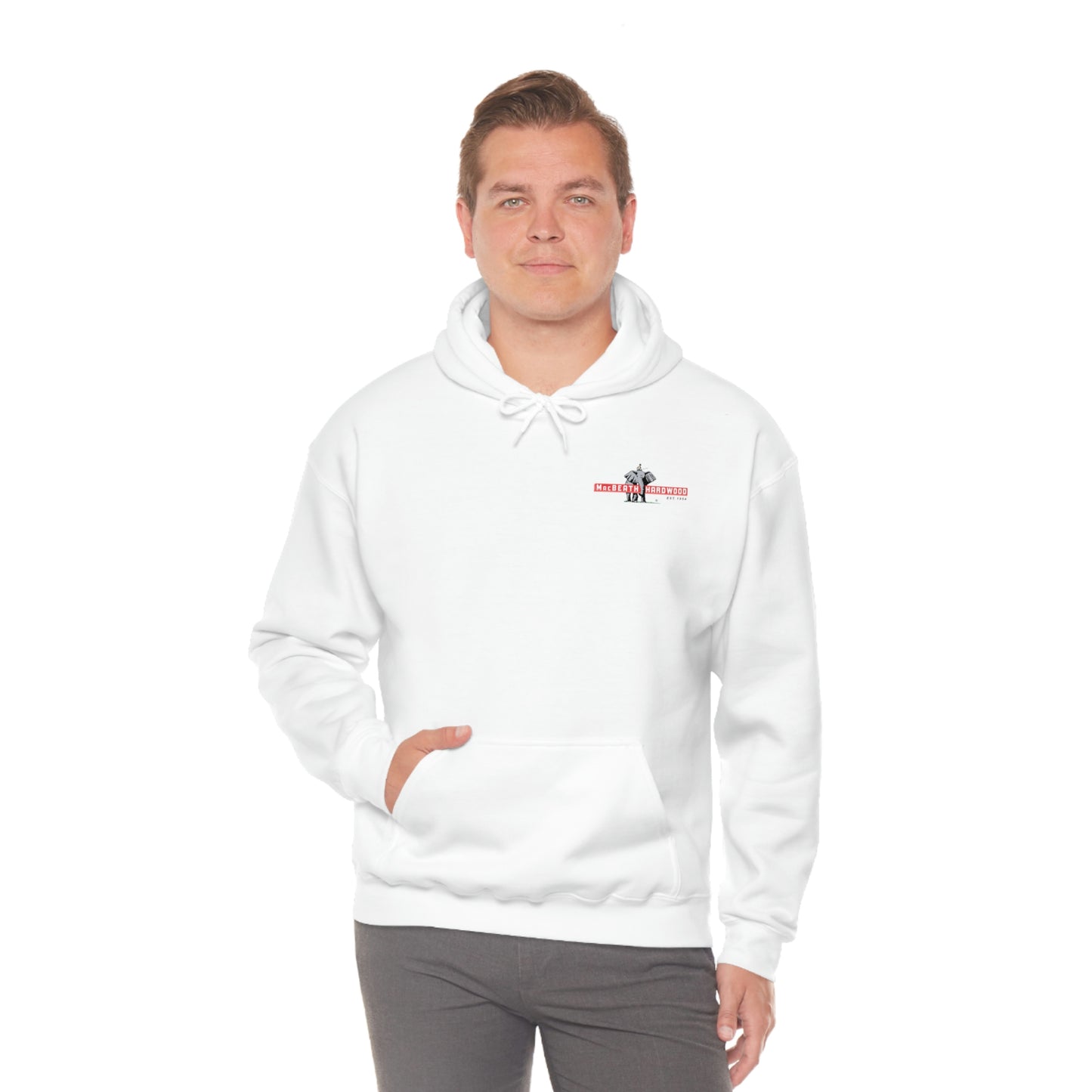 MacBeath Hardwood Heavy Blend Hooded Sweatshirt - Left Chest Logo
