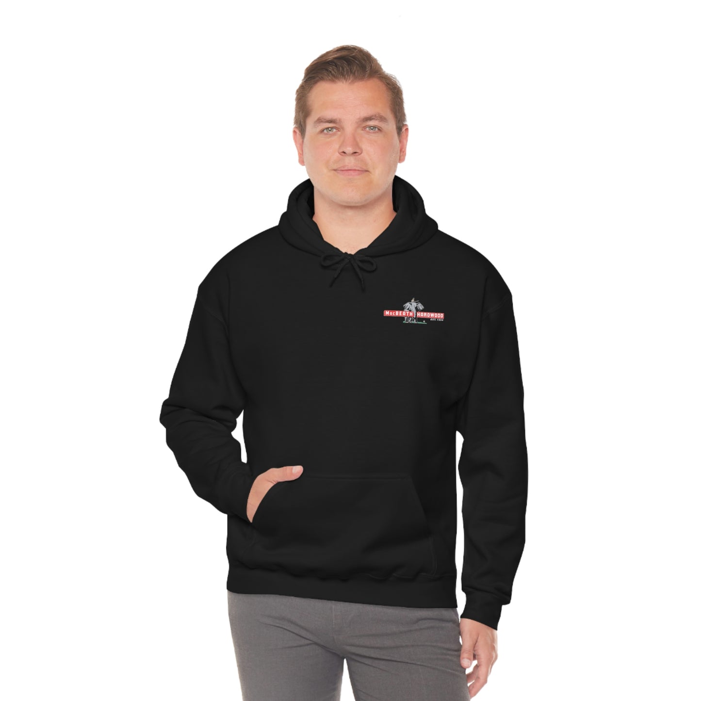 MacBeath Hardwood Heavy Blend Hooded Sweatshirt - Left Chest Logo
