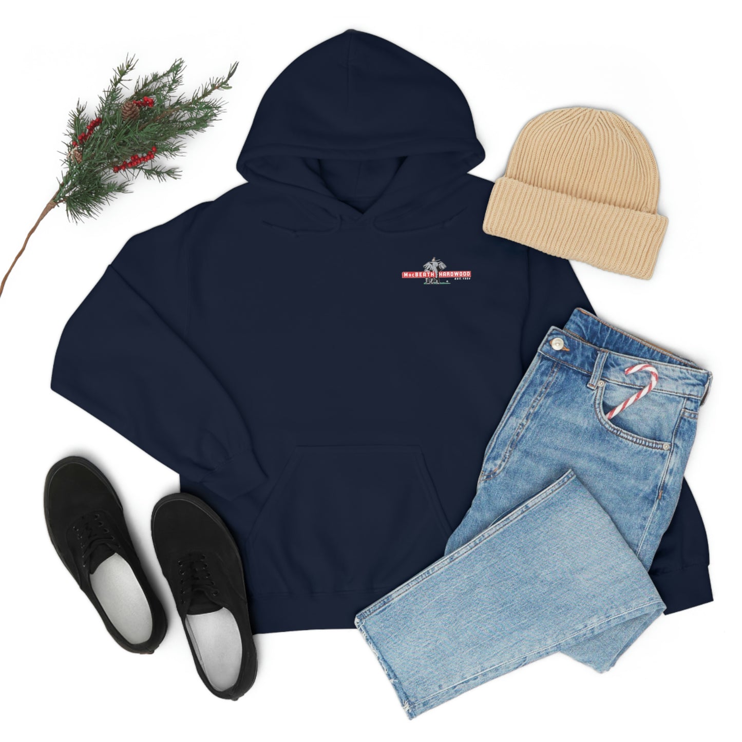 MacBeath Hardwood Heavy Blend Hooded Sweatshirt - Left Chest Logo