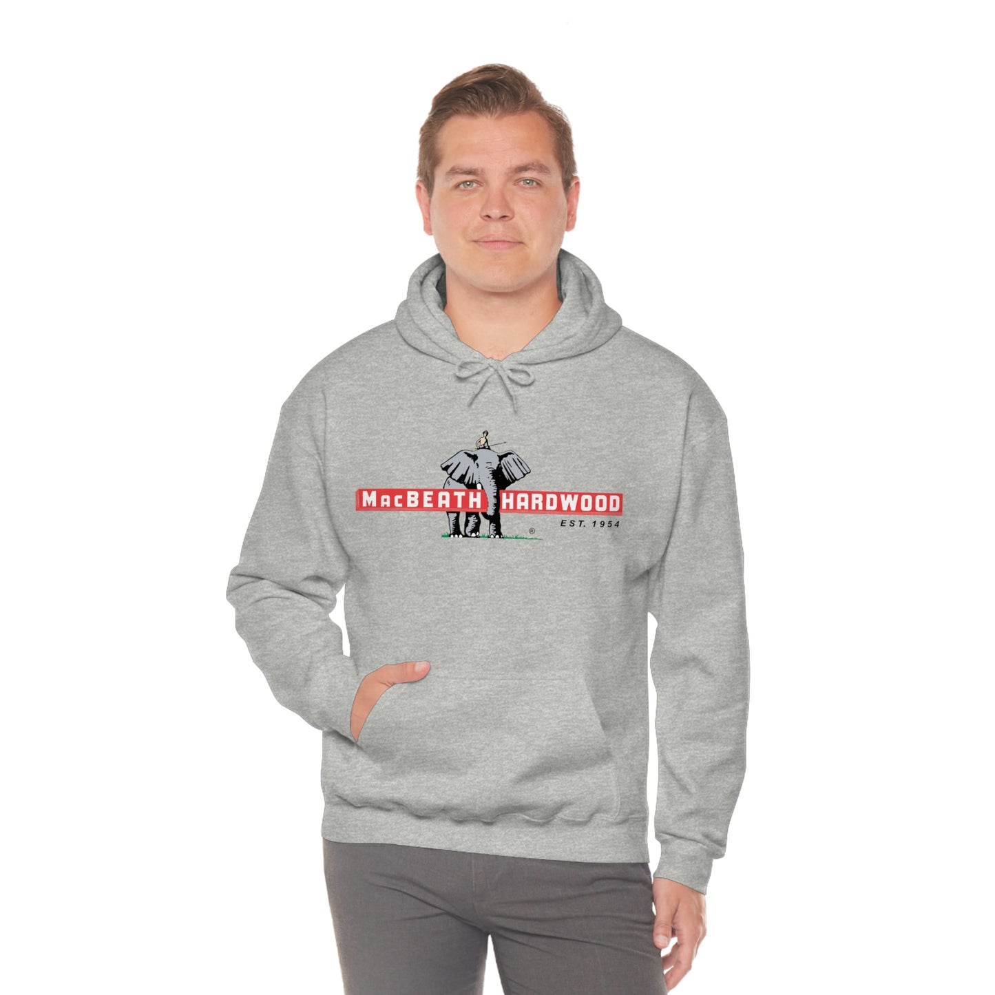 MacBeath Hardwood Heavy Blend Hooded Sweatshirt - Front Logo