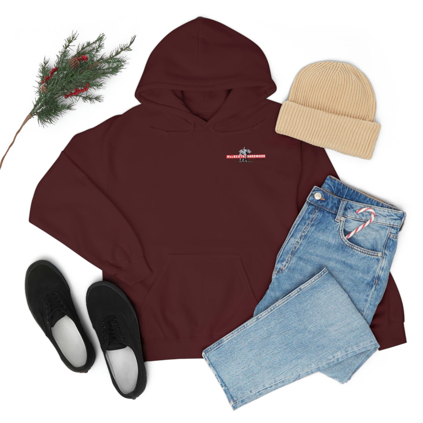MacBeath Hardwood Heavy Blend Hooded Sweatshirt - Left Chest Logo