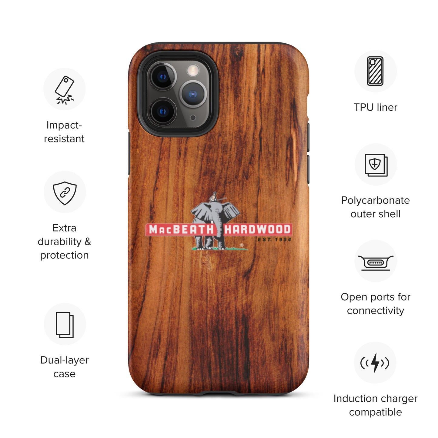 MacBeath Hardwood Tough iPhone case