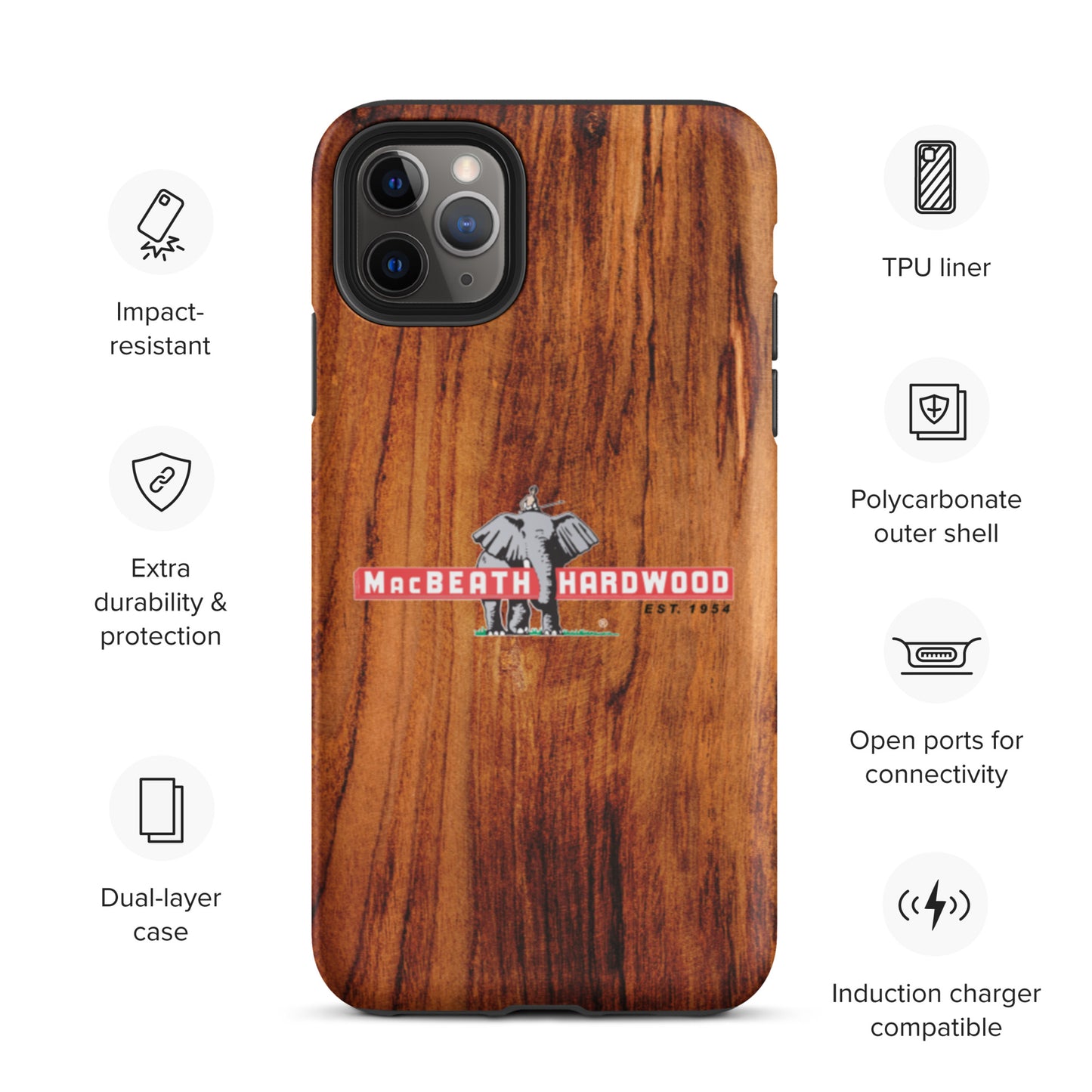 MacBeath Hardwood Tough iPhone case