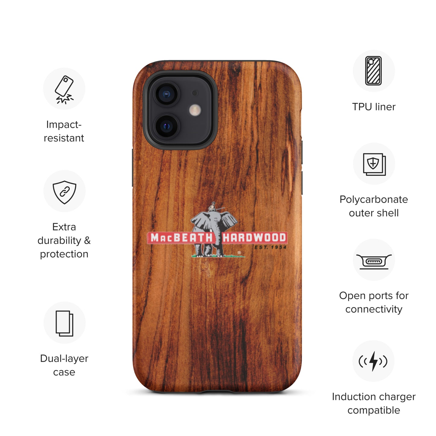 MacBeath Hardwood Tough iPhone case