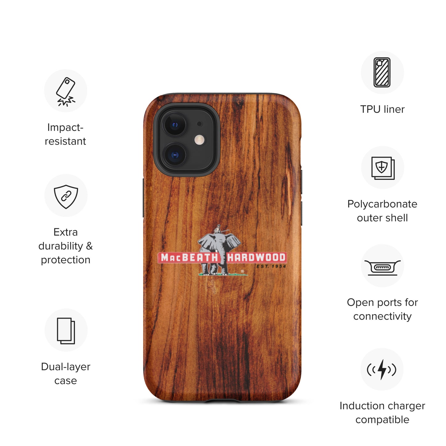 MacBeath Hardwood Tough iPhone case