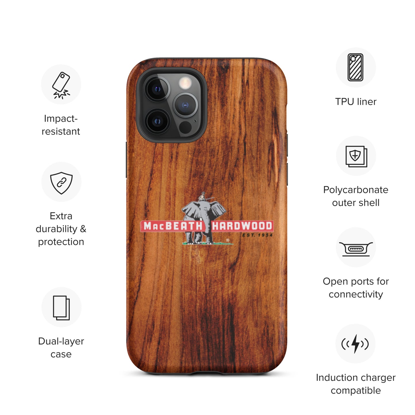 MacBeath Hardwood Tough iPhone case