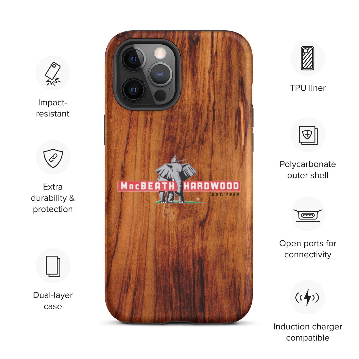 MacBeath Hardwood Tough iPhone case