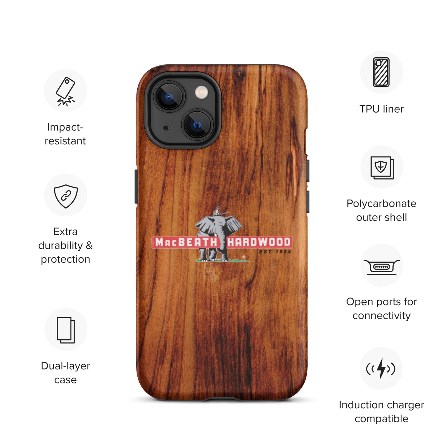 MacBeath Hardwood Tough iPhone case