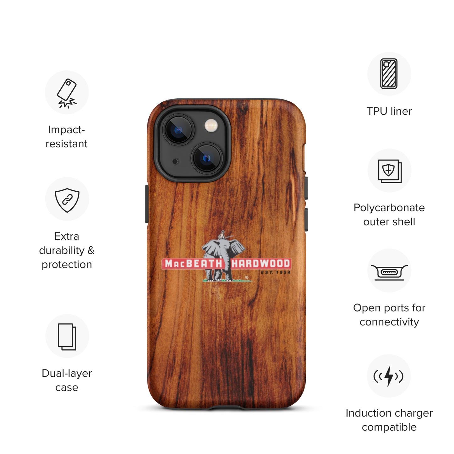 MacBeath Hardwood Tough iPhone case