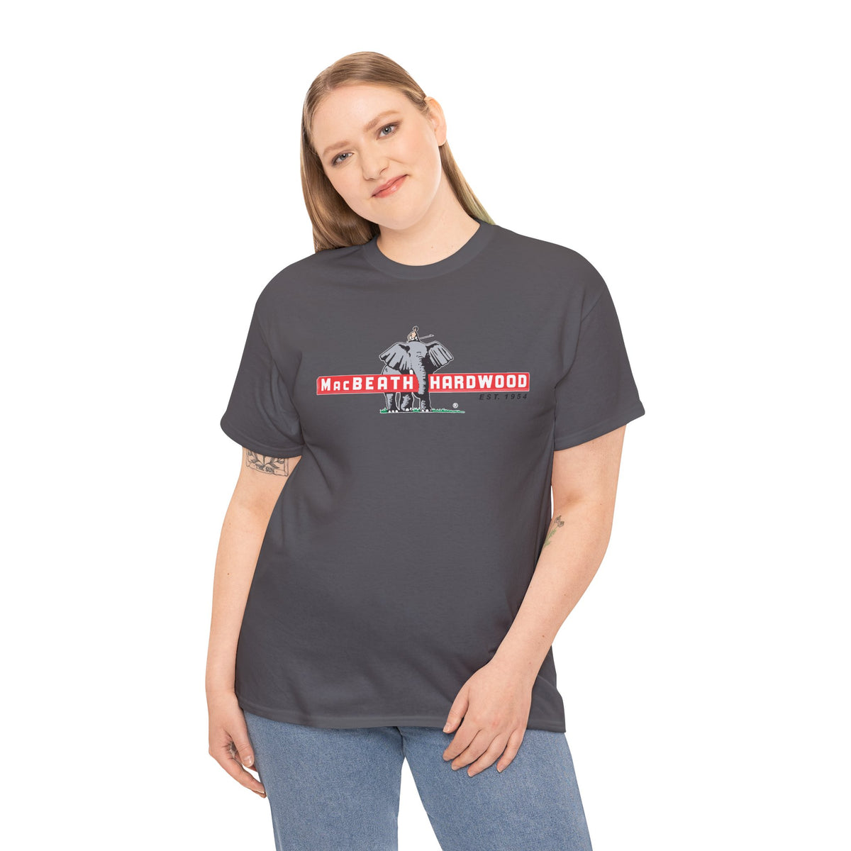 Wood is Wonderful, Heavy Cotton Tee - MacBeath Hardwood Front Logo