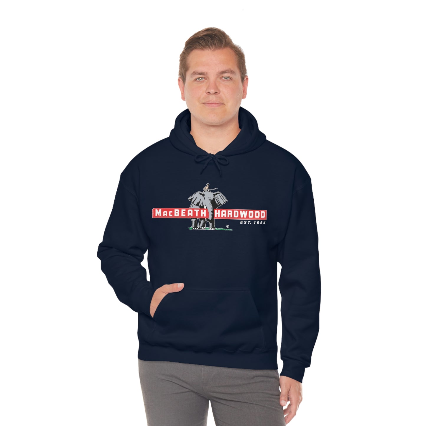 MacBeath Hardwood Heavy Blend Hooded Sweatshirt - Front Logo