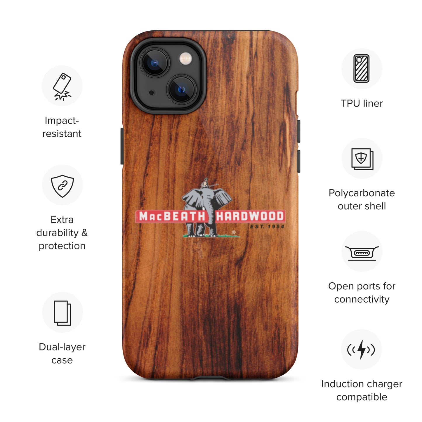 MacBeath Hardwood Tough iPhone case